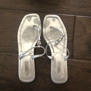 Prada t. Strap flip flops
